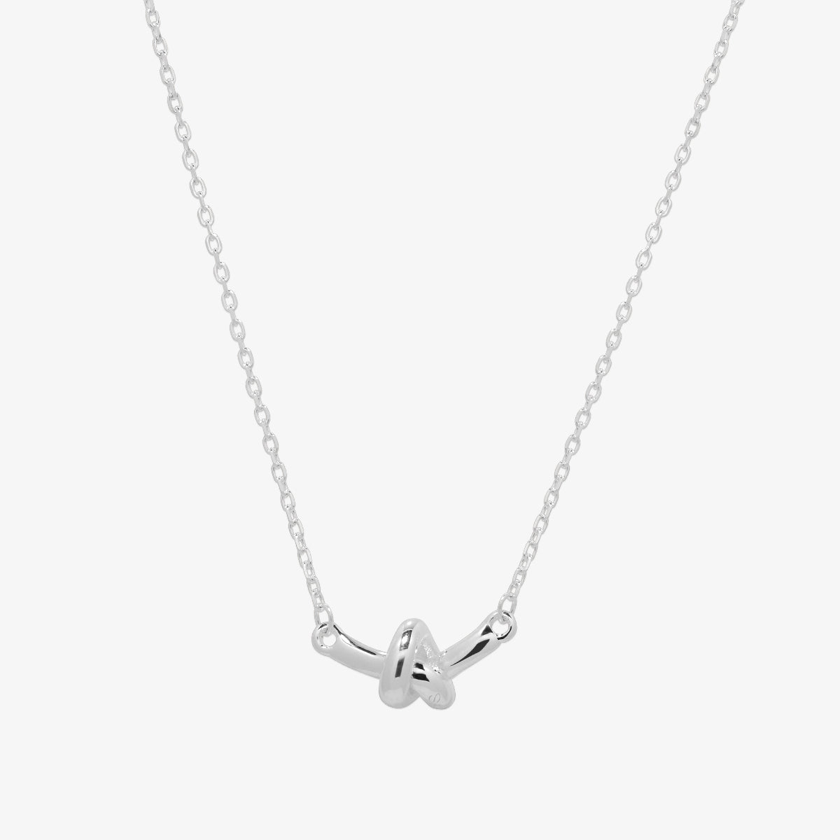 Silver knot necklace