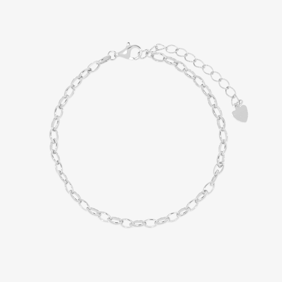 Plain chain heart bracelet