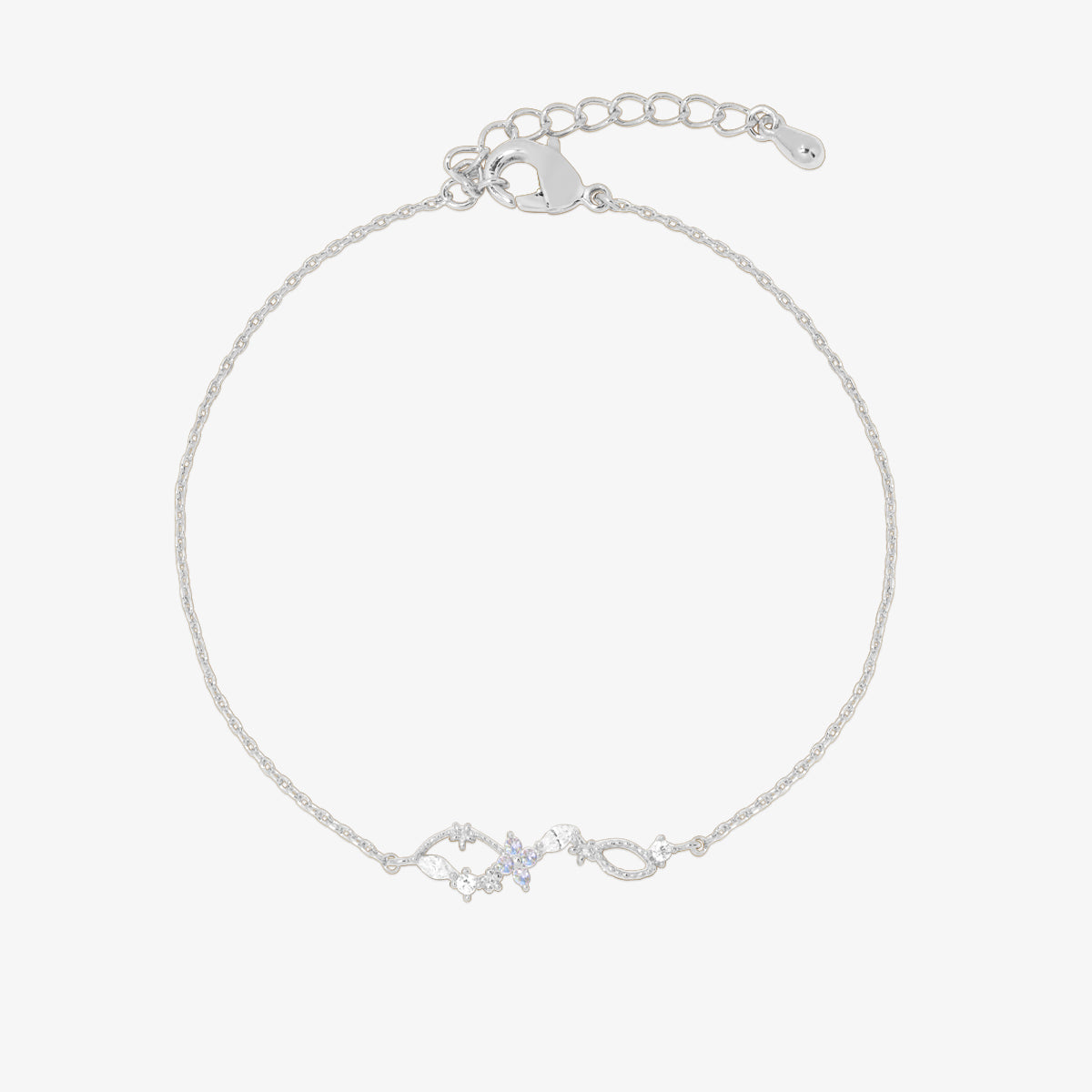 Moonstone daisy cubic bracelet