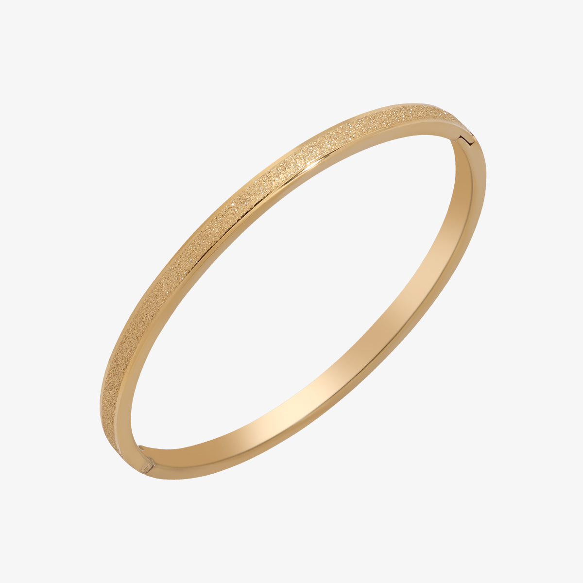 Delicate Thin Glitter Bangle featuring a subtle glitter finish for a touch of sparkle, crafted for minimalist elegance and all-day comfort—perfect worn alone or stacked.