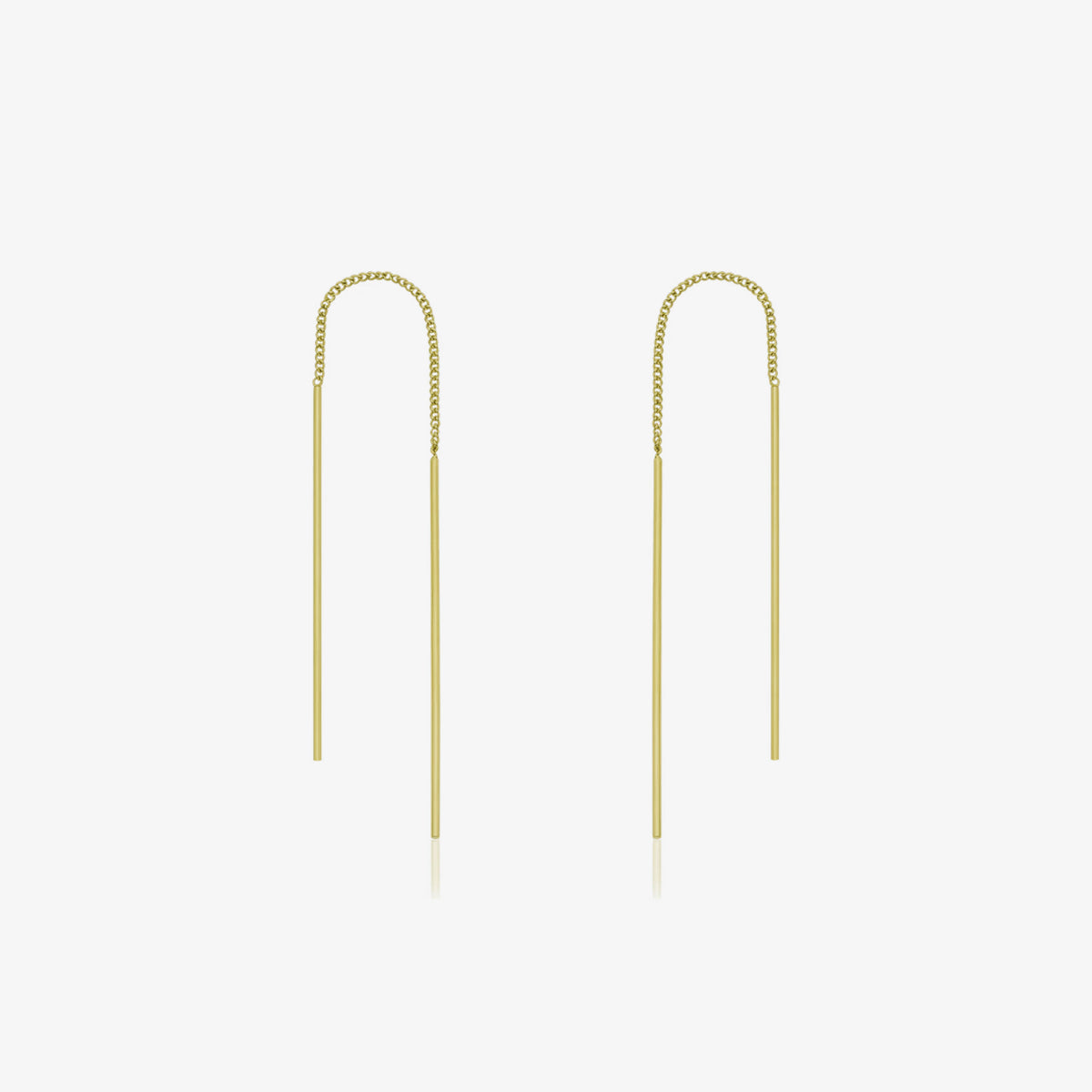 Drop stick long threader earrings