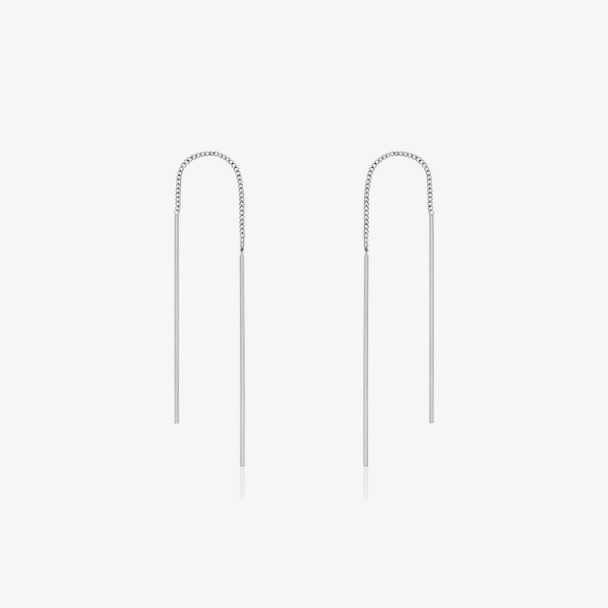 Drop stick long threader earrings