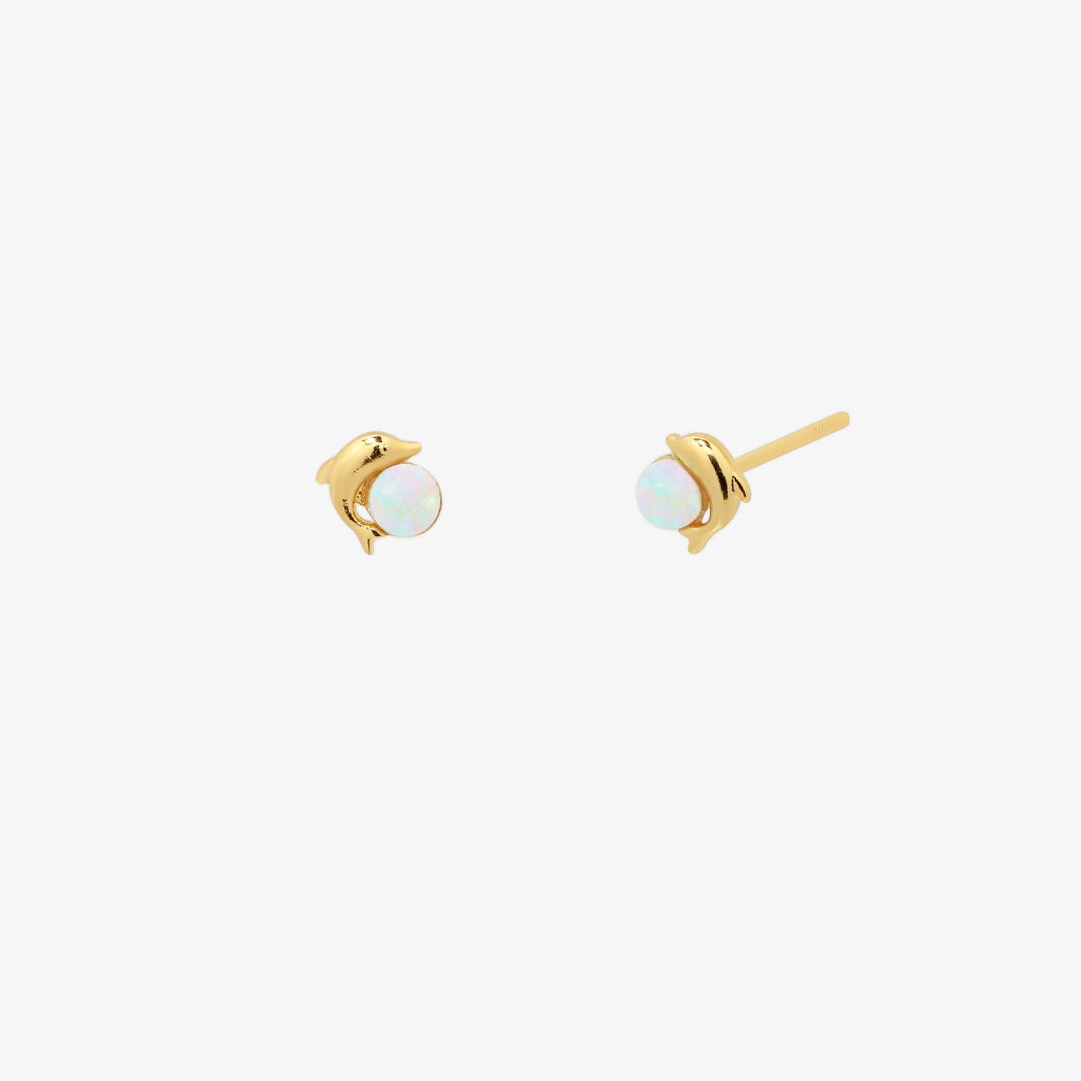 Opal Dolphin earrings