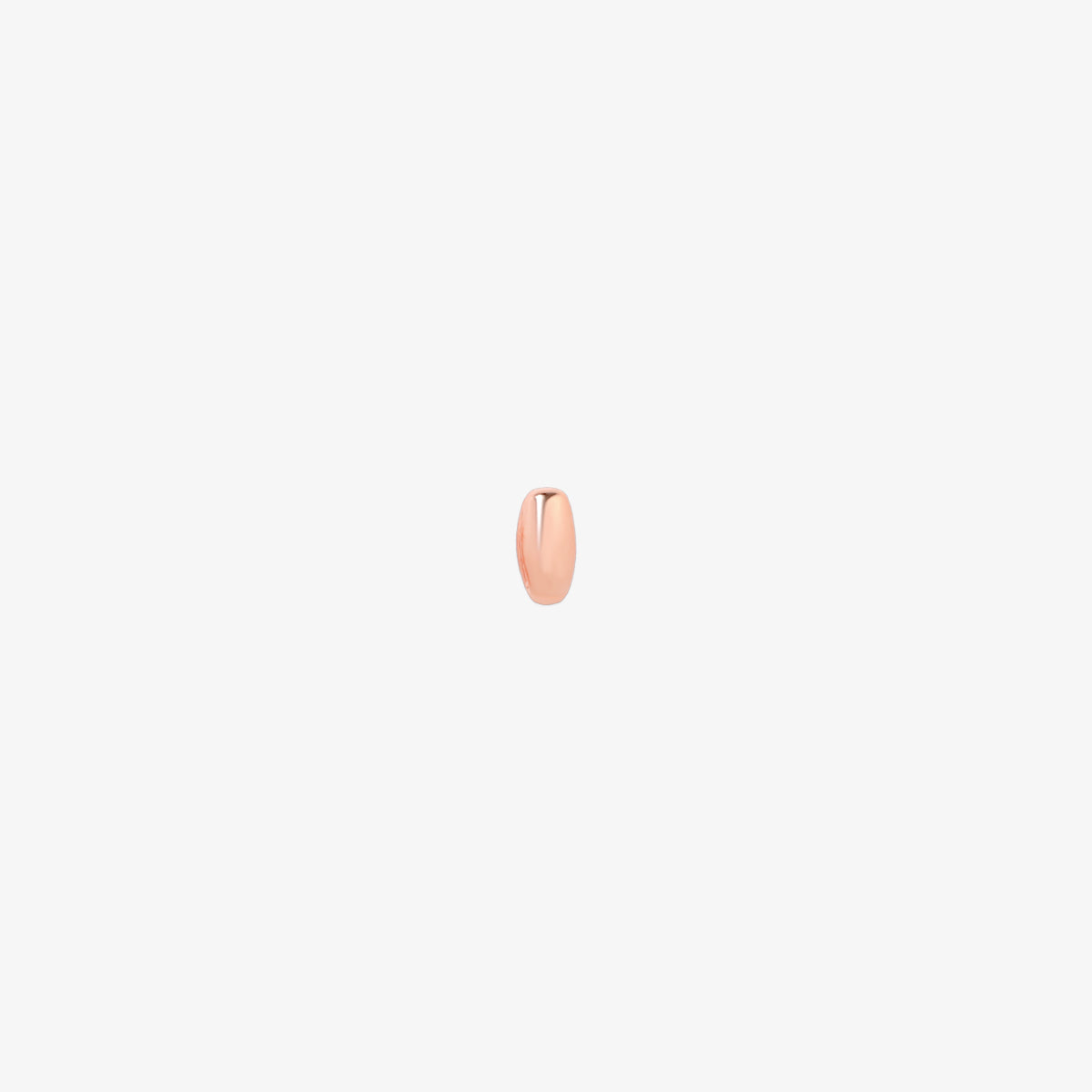 rose gold Bubble-style initial pendant charm with a playful, rounded font and smooth, polished finish.