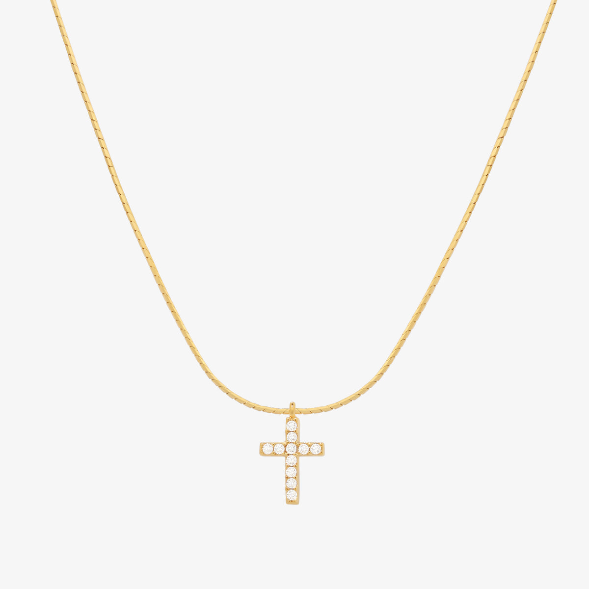 Cross pendant silk necklace