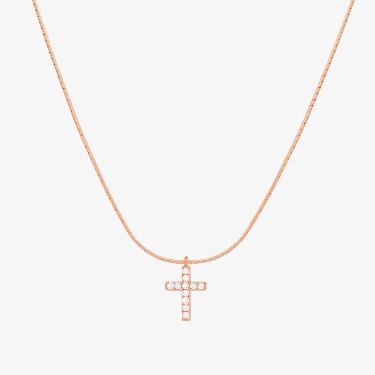 Cross pendant silk necklace