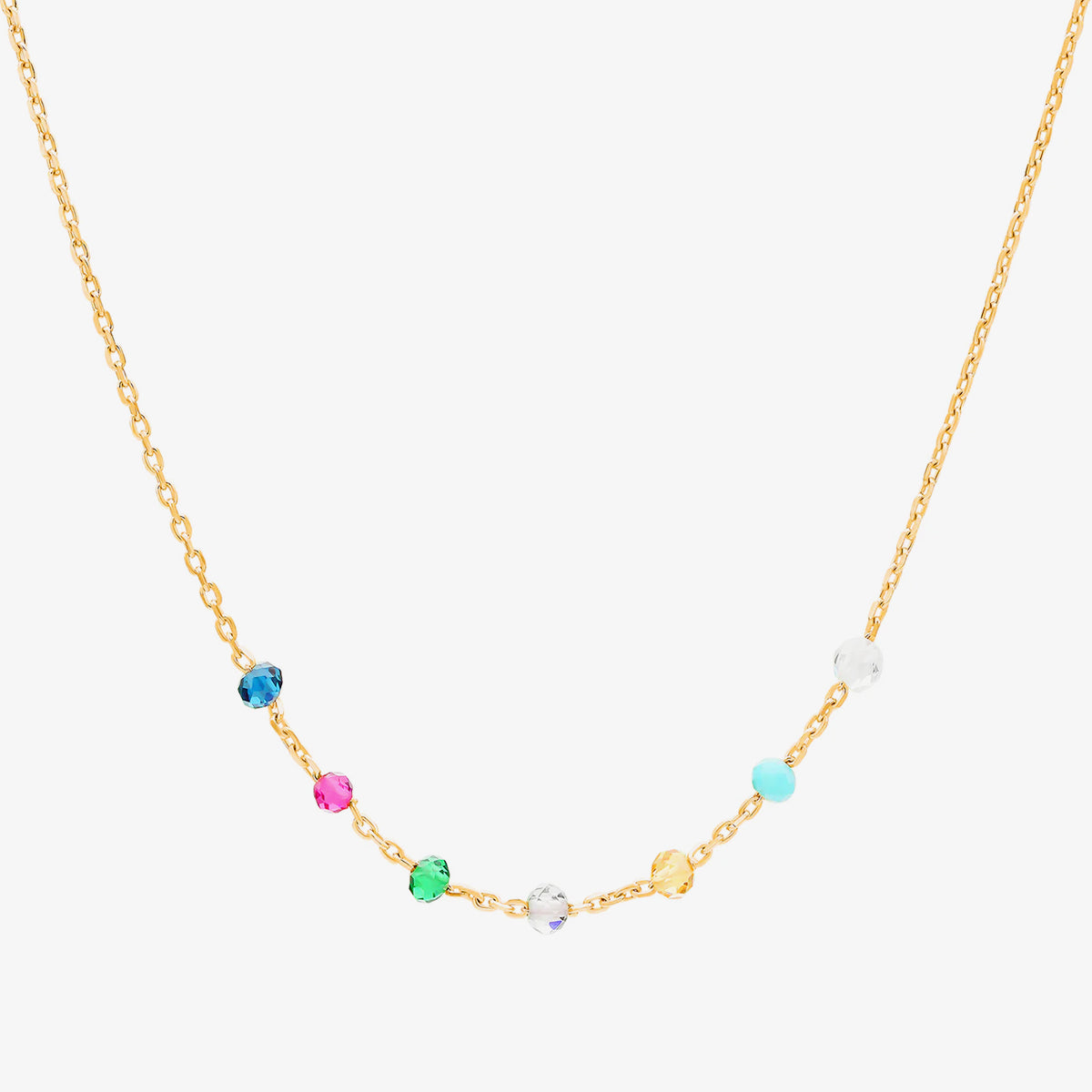 Rainbow gemstones necklace