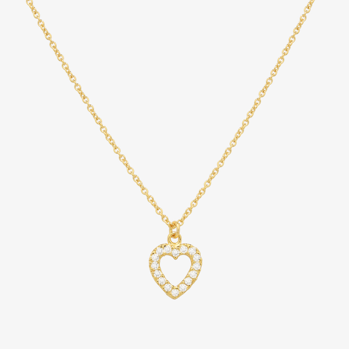 Cubic heart pendant necklace