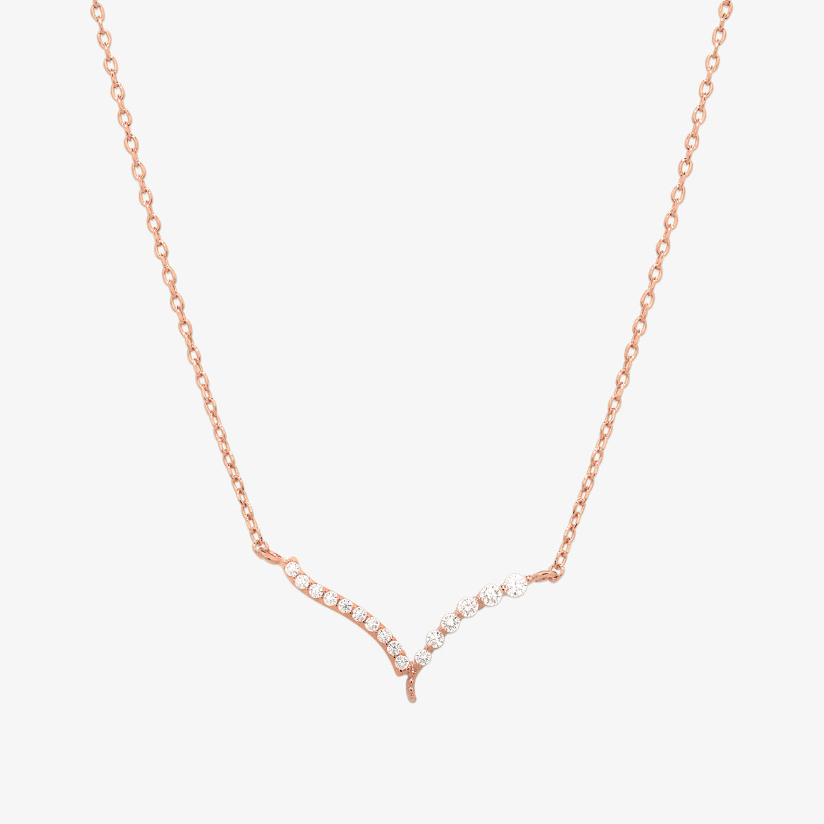 V-shape cubic necklace