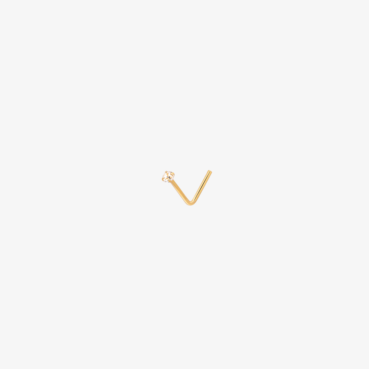 Tiny Cubic Zirconia Nose L-Stud
