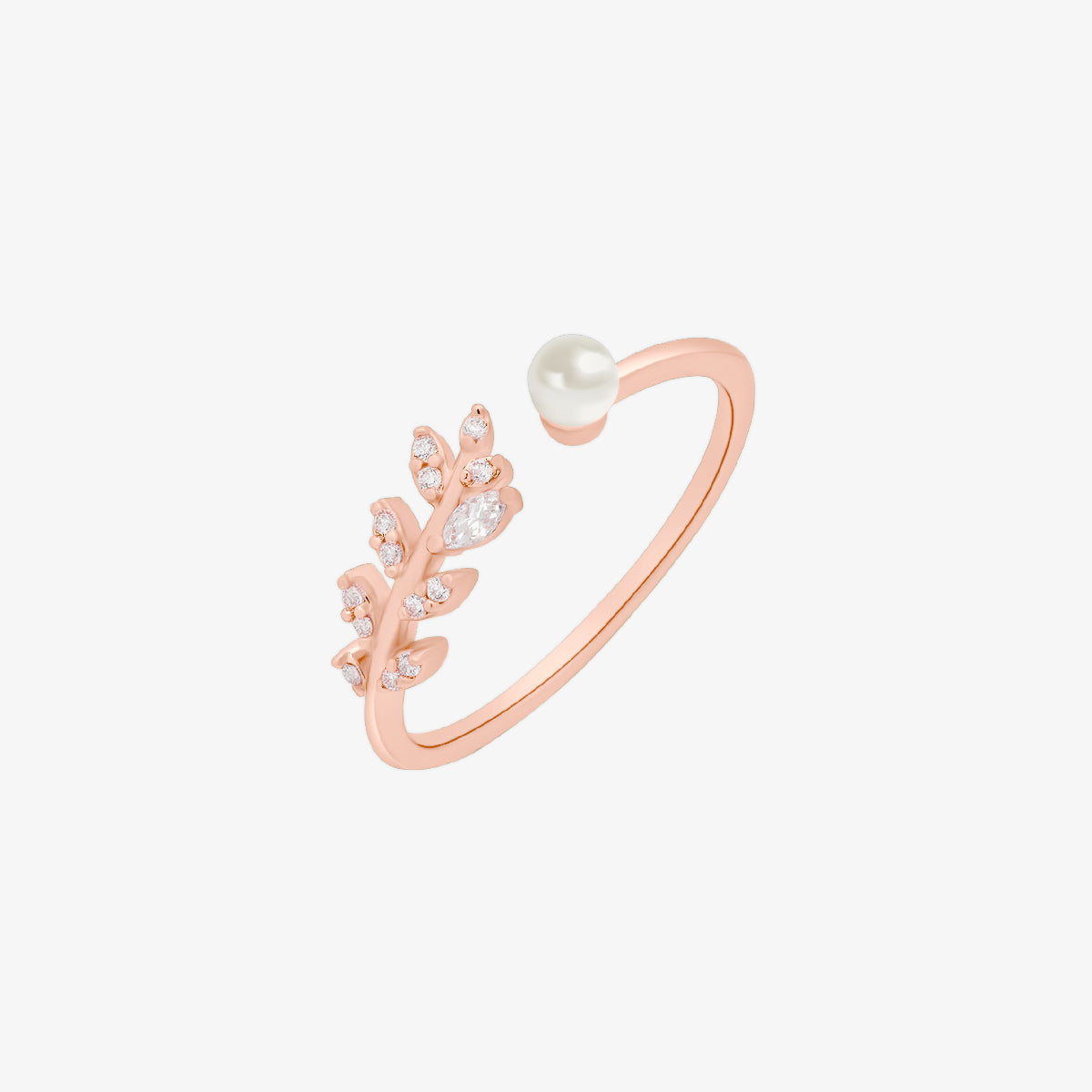 Pearl leaf ring