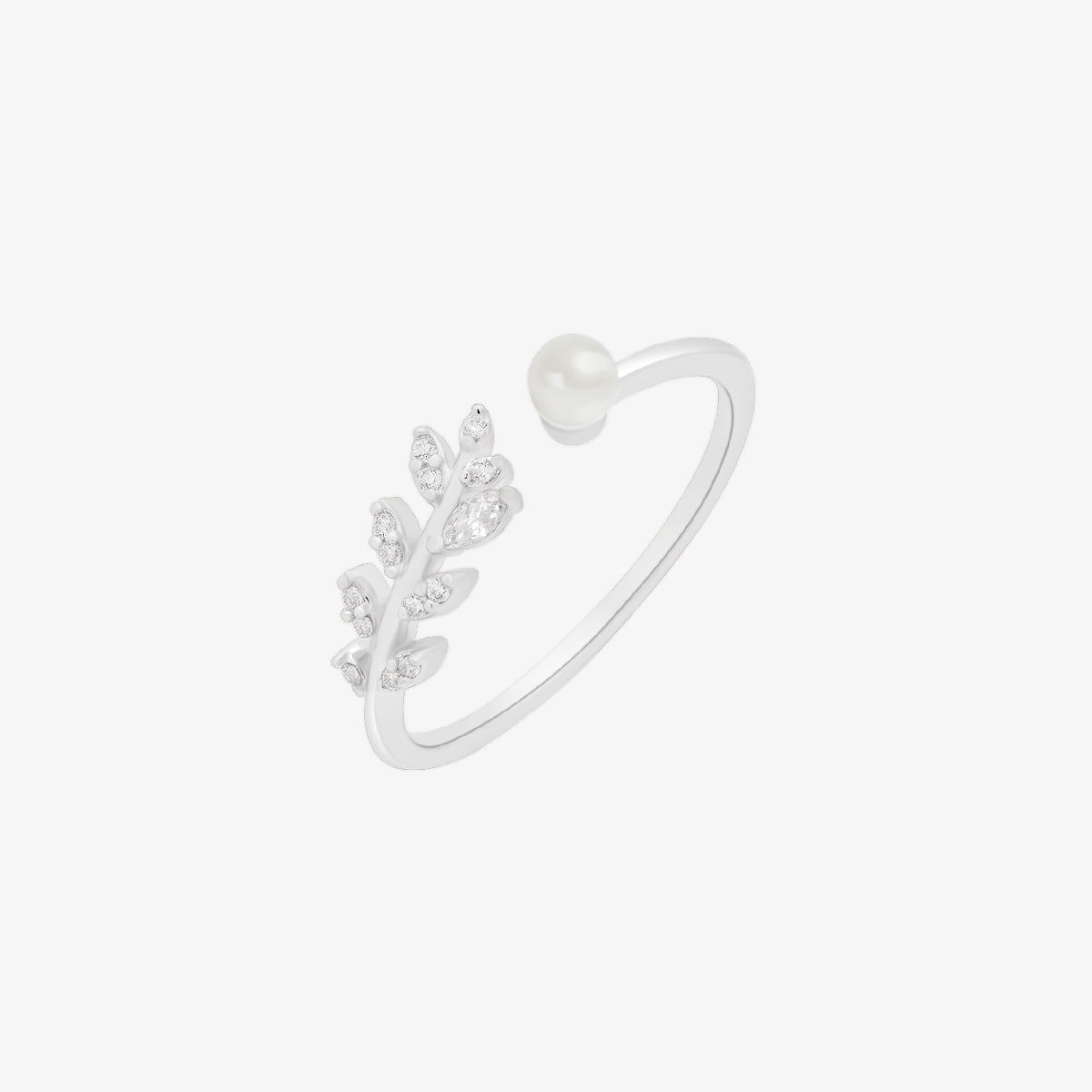 Pearl leaf ring