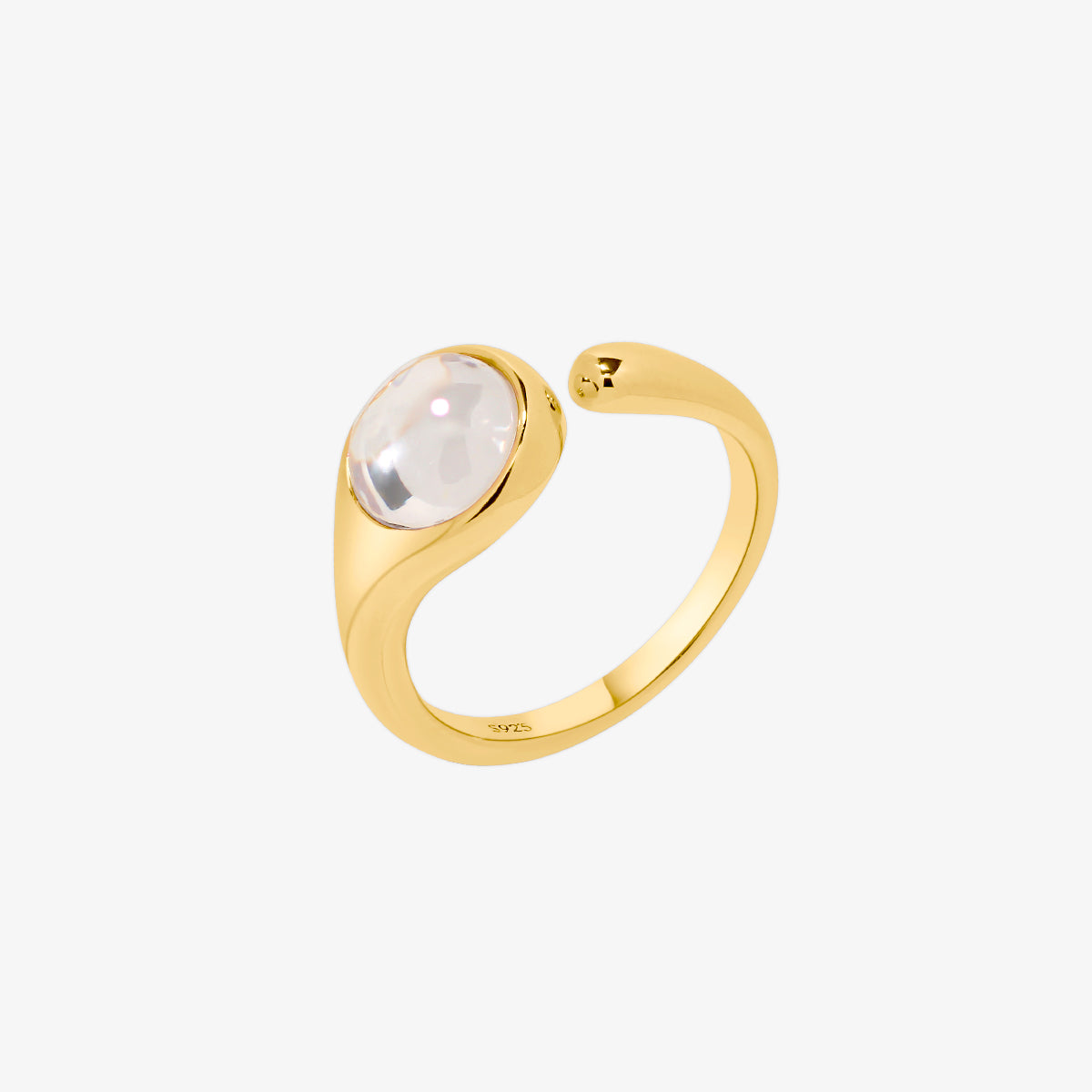 Clear Moonstone Ring