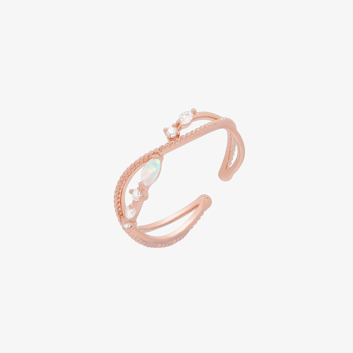 Opal layered ring