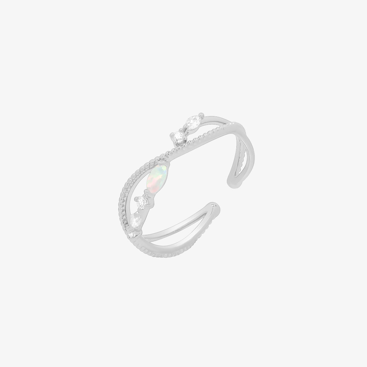 Opal layered ring