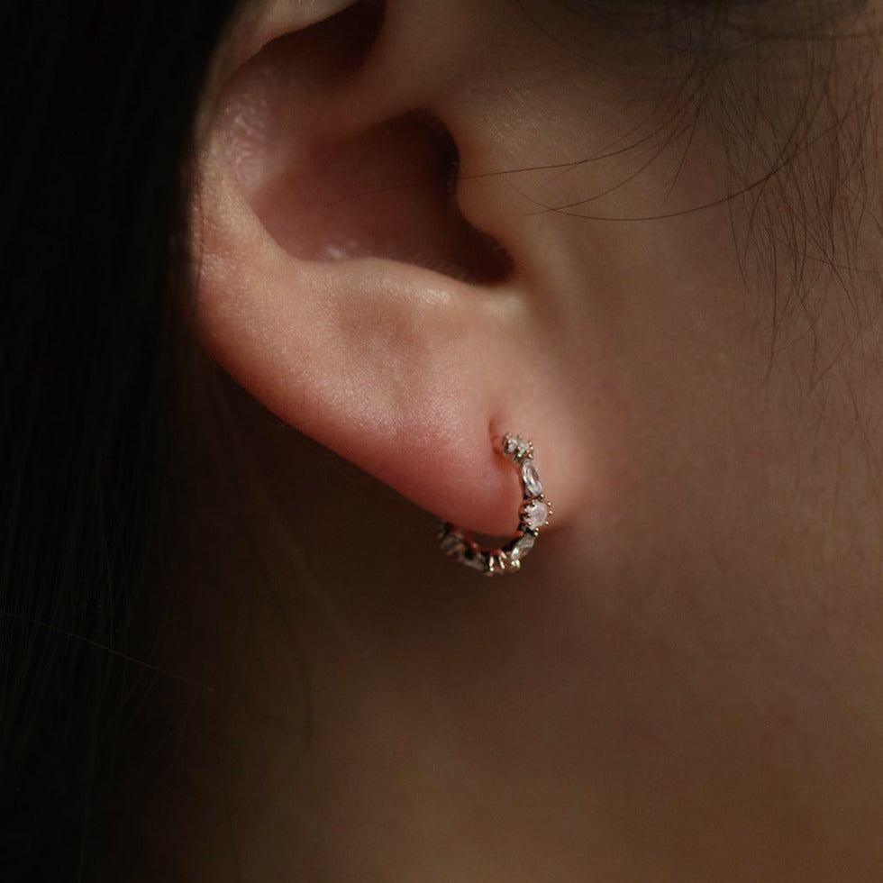 Pastel semi-hoop earrings