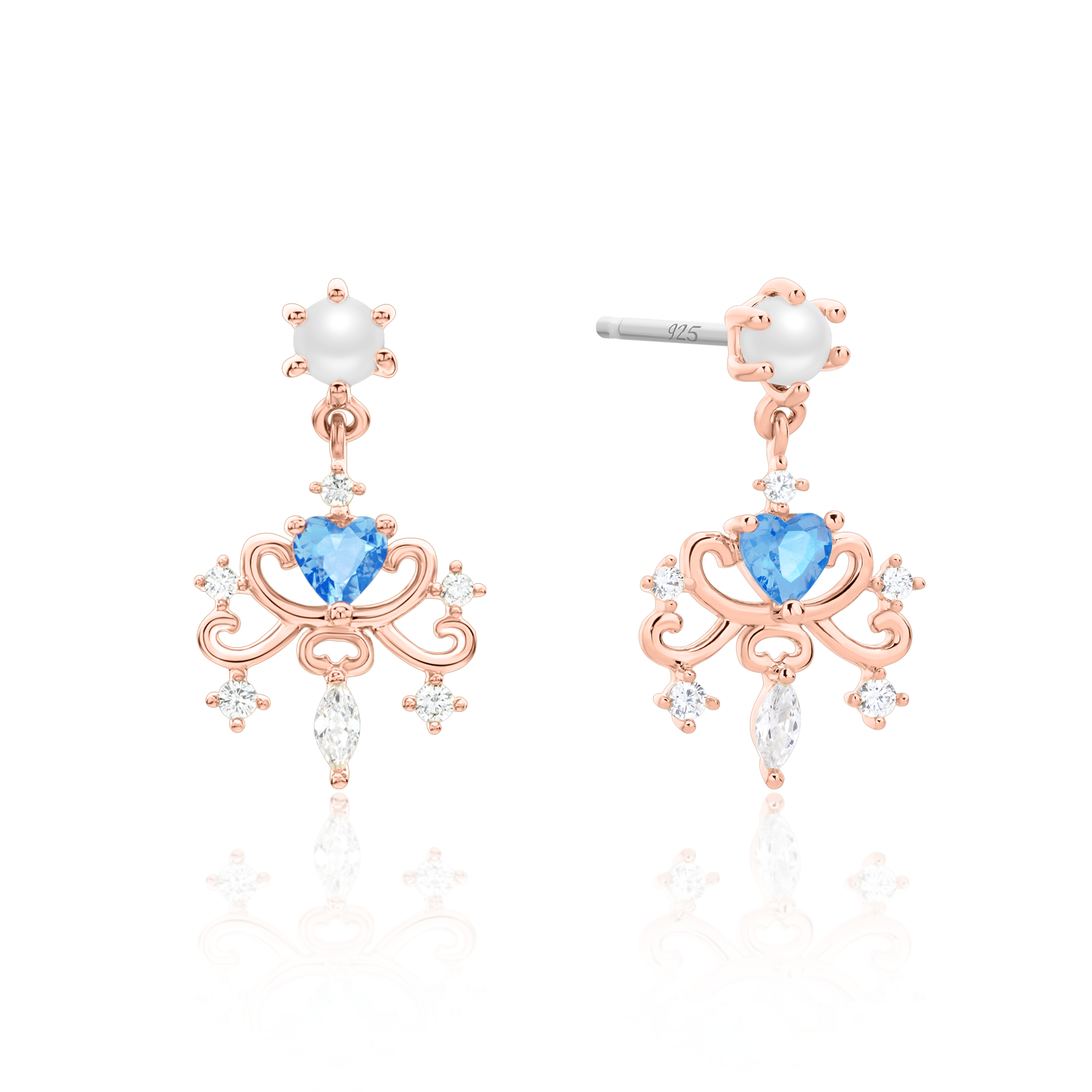 Blue chandelier earrings