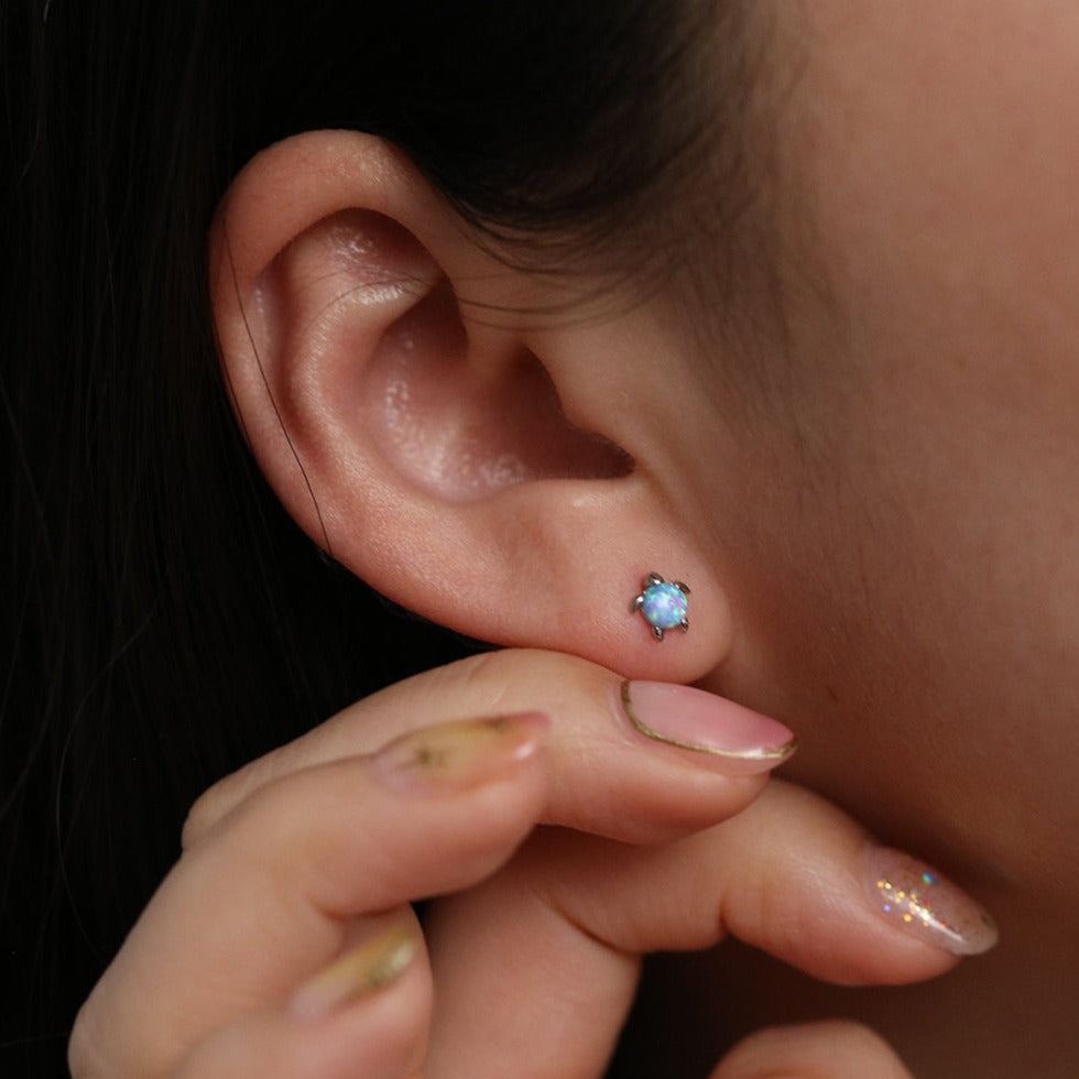 Opal turtle earrings