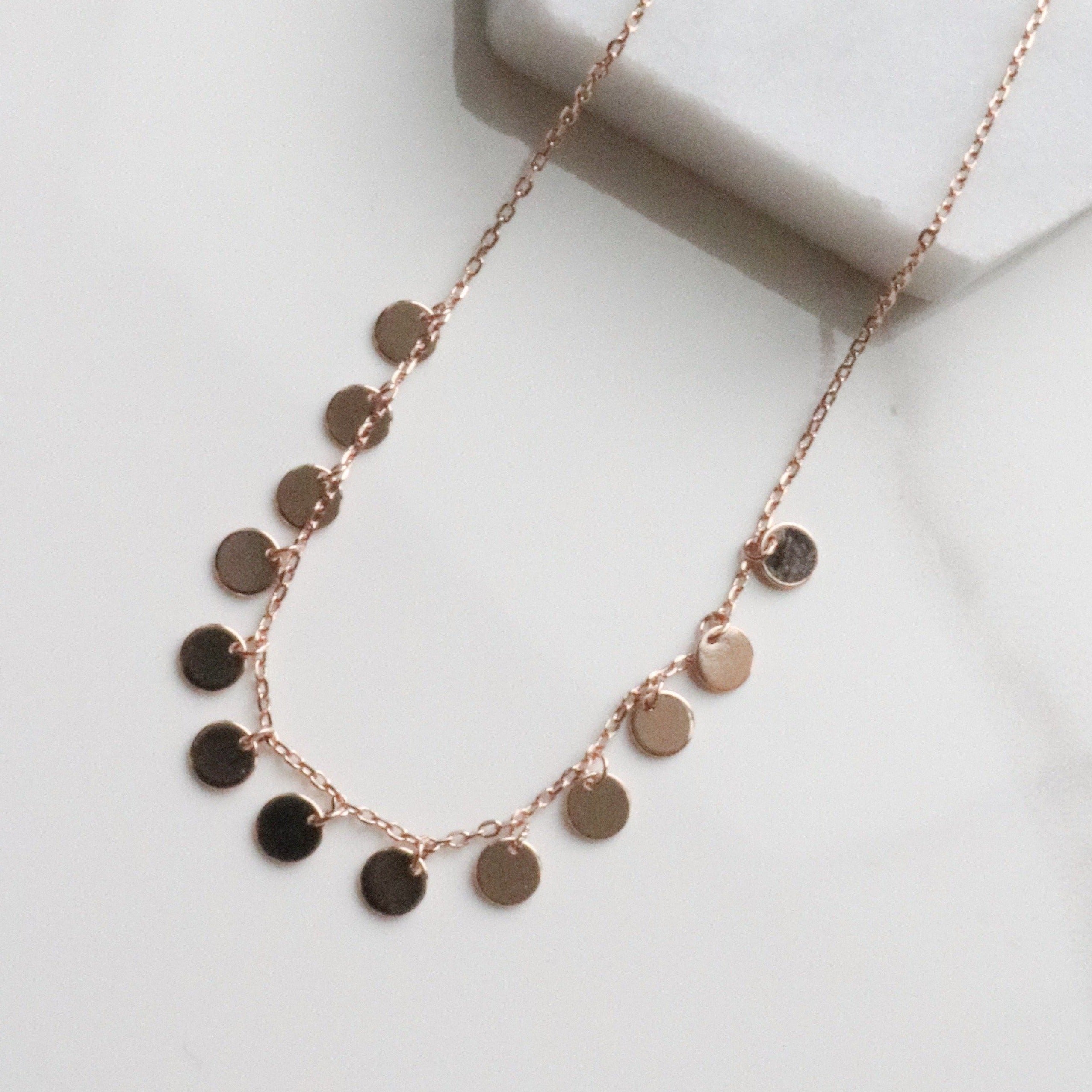 Sequin circle necklace