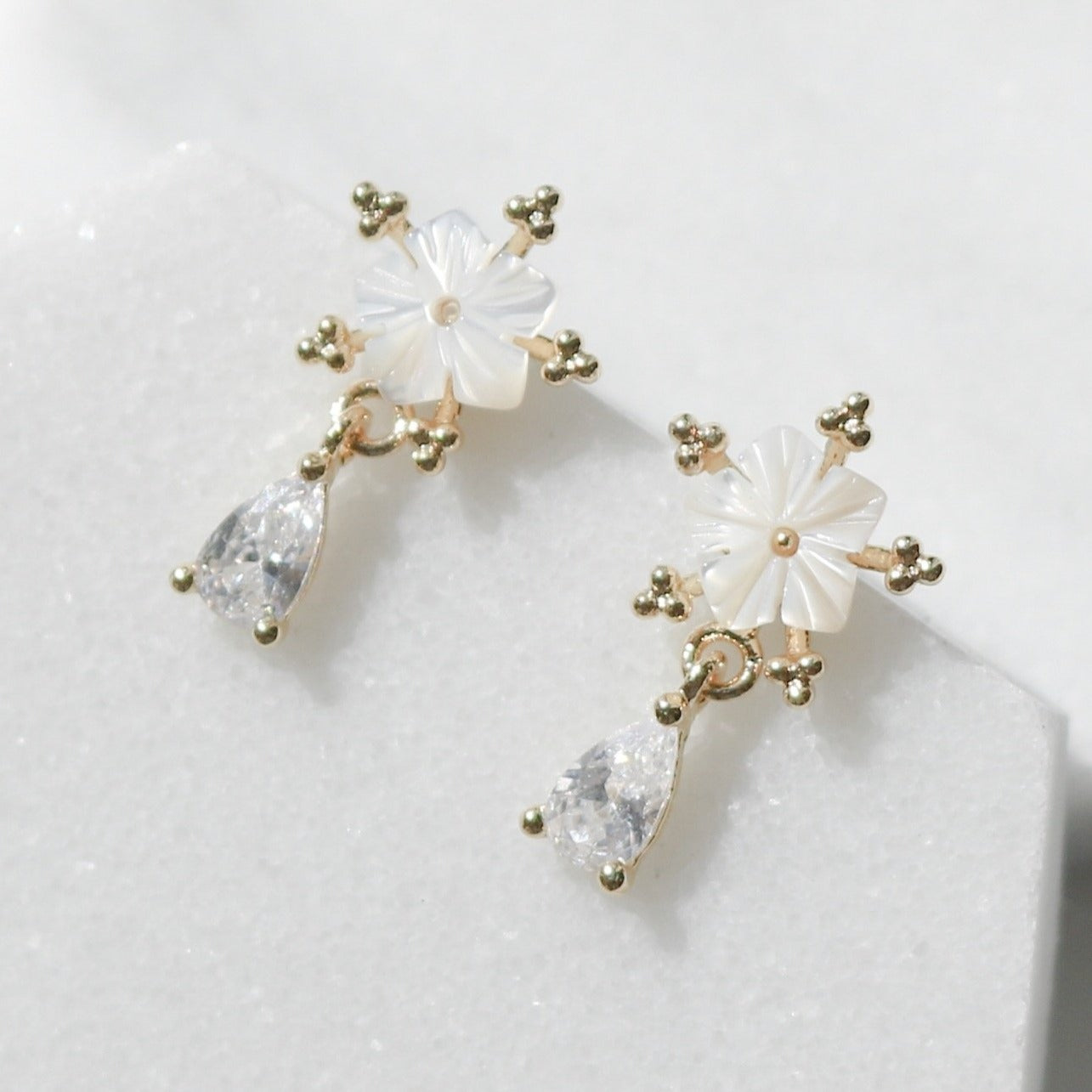 Lily dew drop earrings