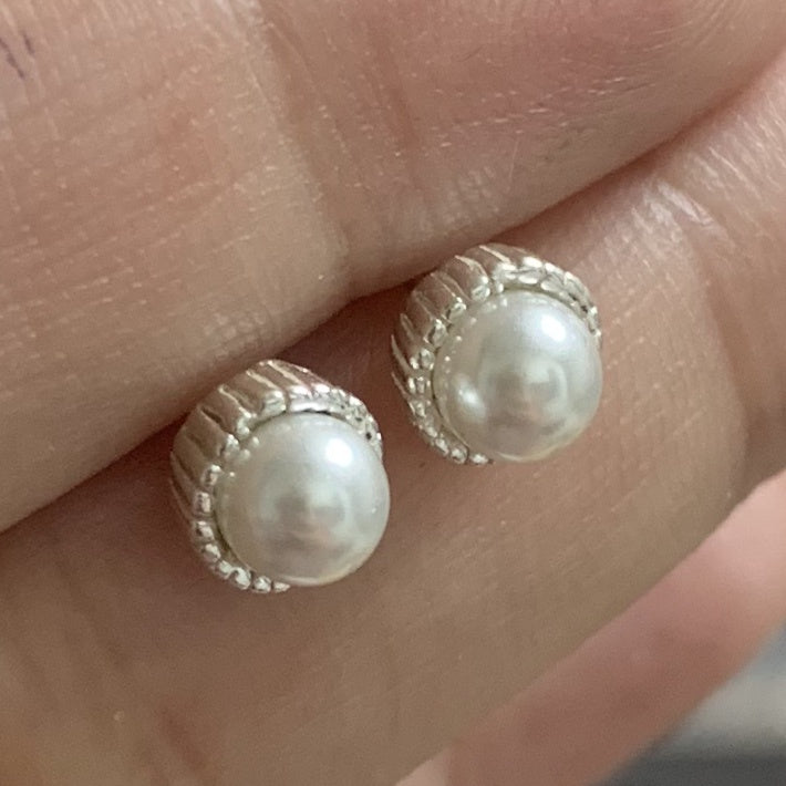 Pearl Cupcake Earrings